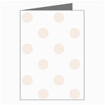 Polka Dots - Linen on White Greeting Card