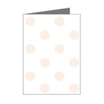 Polka Dots - Linen on White Mini Greeting Card