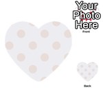 Polka Dots - Linen on White Multi-purpose Cards (Heart)