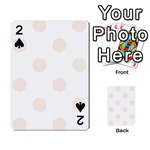 Polka Dots - Linen on White Playing Cards 54 Designs
