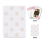 Polka Dots - Linen on White Playing Cards Single Design