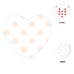 Polka Dots - Linen on White Playing Cards (Heart)