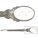 Polka Dots - Linen on White Letter Opener