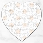 Polka Dots - Linen on White Jigsaw Puzzle (Heart)