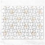 Polka Dots - Linen on White Jigsaw Puzzle (Rectangular)