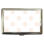 Polka Dots - Linen on White Cigarette Money Case