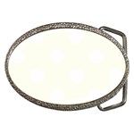 Polka Dots - White on Ivory Belt Buckle