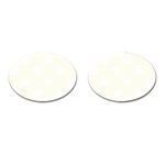 Polka Dots - White on Ivory Cufflinks (Oval)