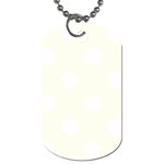 Polka Dots - White on Ivory Dog Tag (Two Sides)