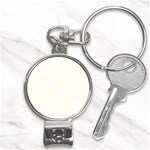 Polka Dots - White on Ivory Nail Clippers Key Chain