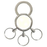 Polka Dots - White on Ivory 3-Ring Key Chain