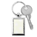 Polka Dots - White on Ivory Key Chain (Rectangle)