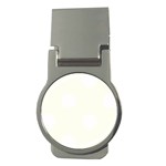Polka Dots - White on Ivory Money Clip (Round)