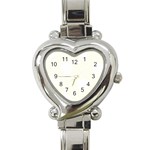 Polka Dots - White on Ivory Heart Italian Charm Watch