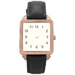 Polka Dots - White on Ivory Rose Gold Leather Watch