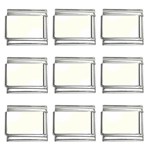 Polka Dots - White on Ivory 9mm Italian Charm (9 pack)