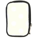 Polka Dots - White on Ivory Compact Camera Leather Case