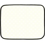 Polka Dots - White on Ivory Double Sided Fleece Blanket (Mini)
