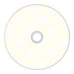 Polka Dots - White on Ivory CD Wall Clock