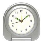 Polka Dots - White on Ivory Desk Alarm Clock