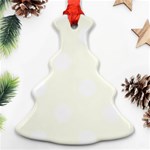 Polka Dots - White on Ivory Ornament (Christmas Tree)