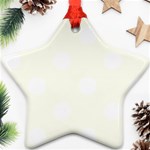 Polka Dots - White on Ivory Ornament (Star)
