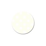 Polka Dots - White on Ivory Golf Ball Marker (4 pack)