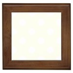 Polka Dots - White on Ivory Framed Tile