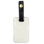 Polka Dots - White on Ivory Luggage Tag (One Side)