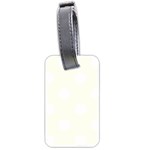 Polka Dots - White on Ivory Luggage Tag (Two Sides)