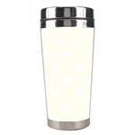 Polka Dots - White on Ivory Stainless Steel Travel Tumbler