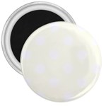 Polka Dots - White on Ivory 3  Magnet