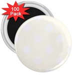 Polka Dots - White on Ivory 3  Magnet (100 pack)