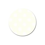 Polka Dots - White on Ivory Magnet 3  (Round)