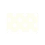 Polka Dots - White on Ivory Magnet (Name Card)