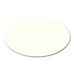 Polka Dots - White on Ivory Magnet (Oval)