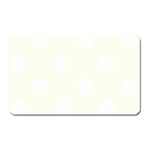 Polka Dots - White on Ivory Magnet (Rectangular)