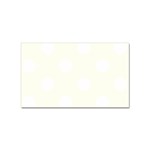 Polka Dots - White on Ivory Sticker (Rectangular)
