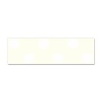 Polka Dots - White on Ivory Sticker (Bumper)