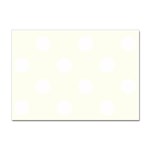 Polka Dots - White on Ivory Sticker A4 (10 pack)
