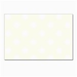 Polka Dots - White on Ivory Postcard 4 x 6  (Pkg of 10)