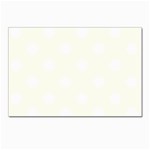 Polka Dots - White on Ivory Postcards 5  x 7  (Pkg of 10)