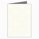 Polka Dots - White on Ivory Greeting Card