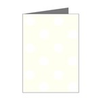 Polka Dots - White on Ivory Mini Greeting Card