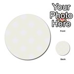 Polka Dots - White on Ivory Multi-purpose Cards (Round)