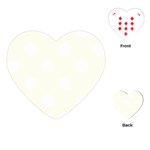Polka Dots - White on Ivory Playing Cards (Heart)