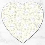 Polka Dots - White on Ivory Jigsaw Puzzle (Heart)