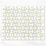 Polka Dots - White on Ivory Jigsaw Puzzle (Rectangular)
