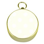 Polka Dots - White on Ivory Gold Compass