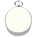 Polka Dots - White on Ivory Silver Compass